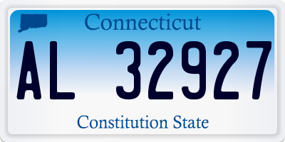 CT license plate AL32927