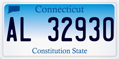 CT license plate AL32930