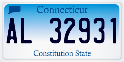 CT license plate AL32931