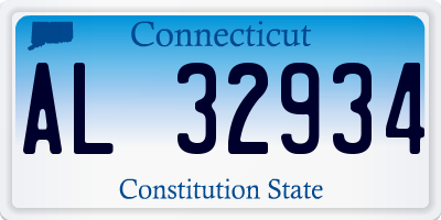 CT license plate AL32934