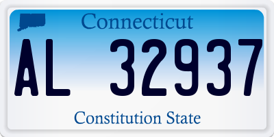 CT license plate AL32937