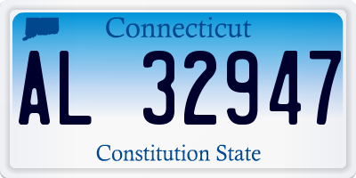 CT license plate AL32947