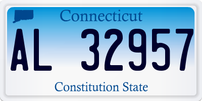 CT license plate AL32957
