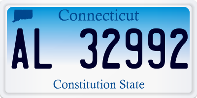 CT license plate AL32992