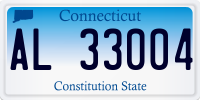 CT license plate AL33004