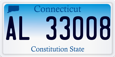 CT license plate AL33008