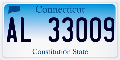 CT license plate AL33009