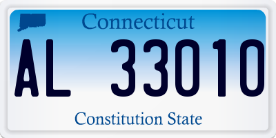 CT license plate AL33010
