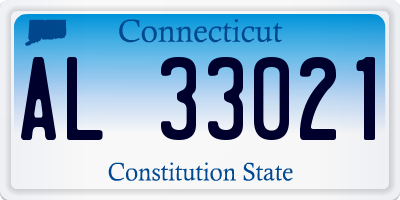 CT license plate AL33021
