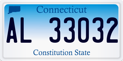 CT license plate AL33032