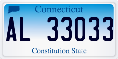 CT license plate AL33033