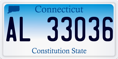 CT license plate AL33036