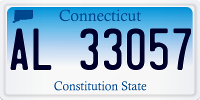 CT license plate AL33057