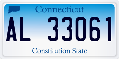 CT license plate AL33061