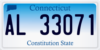 CT license plate AL33071