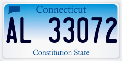 CT license plate AL33072