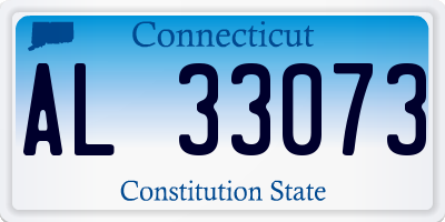 CT license plate AL33073