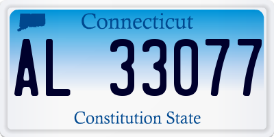 CT license plate AL33077