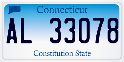 CT license plate AL33078