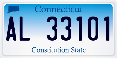 CT license plate AL33101