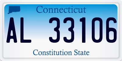 CT license plate AL33106