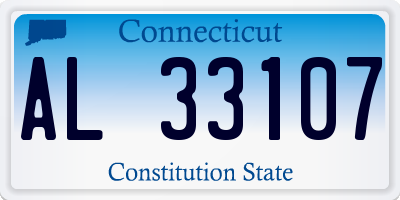 CT license plate AL33107