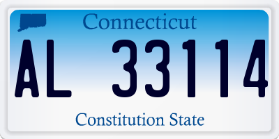CT license plate AL33114