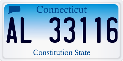 CT license plate AL33116