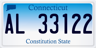 CT license plate AL33122
