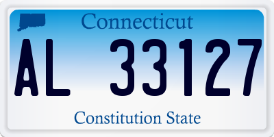 CT license plate AL33127