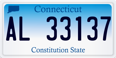 CT license plate AL33137