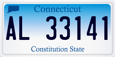 CT license plate AL33141