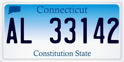 CT license plate AL33142