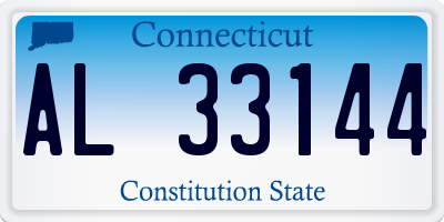 CT license plate AL33144