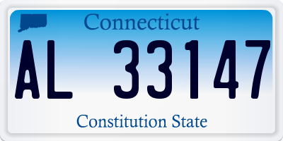 CT license plate AL33147