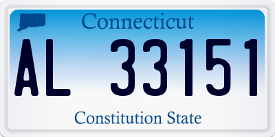 CT license plate AL33151