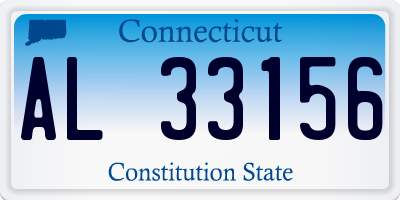 CT license plate AL33156