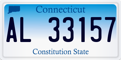 CT license plate AL33157