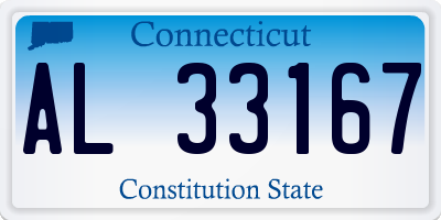 CT license plate AL33167