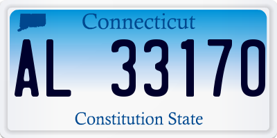 CT license plate AL33170