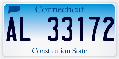 CT license plate AL33172