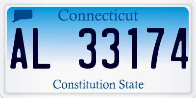 CT license plate AL33174