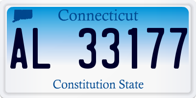 CT license plate AL33177
