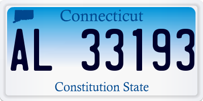 CT license plate AL33193
