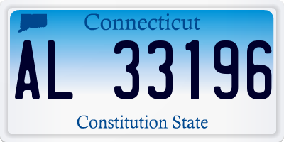 CT license plate AL33196