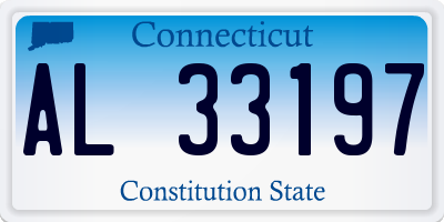 CT license plate AL33197