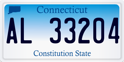 CT license plate AL33204