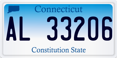 CT license plate AL33206