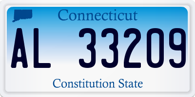 CT license plate AL33209