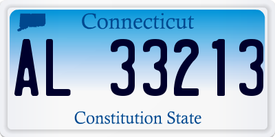 CT license plate AL33213
